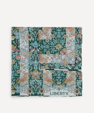 Liberty Mens Strawberry Thief Stripe Silk Pocket Square