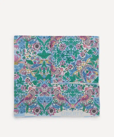 Liberty Mens Strawberry Thief Stripe Silk Pocket Square