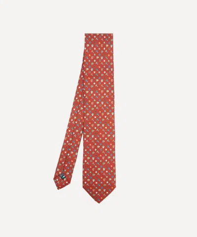 Liberty Mens Tapestry Tales Silk Tie In Red