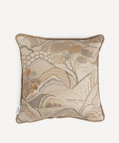 Liberty Mount Edo Square Cushion In Pewter