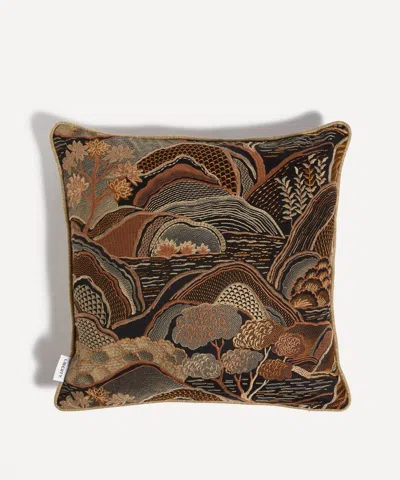 Liberty Mount Edo Square Cushion In Pewter Dark