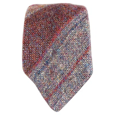 Pre-owned Liberty Of London Blue Multi-color Diagonal Stripe Wool Woven Tie
