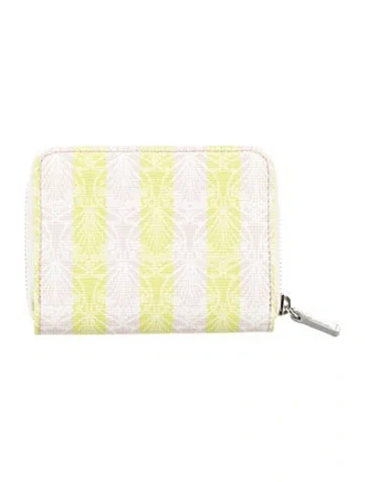 Pre-owned Liberty Of London Leather Printed Wallet In Green
