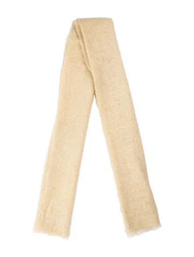 Pre-owned Liberty Of London Mohair Scarf In Yellow