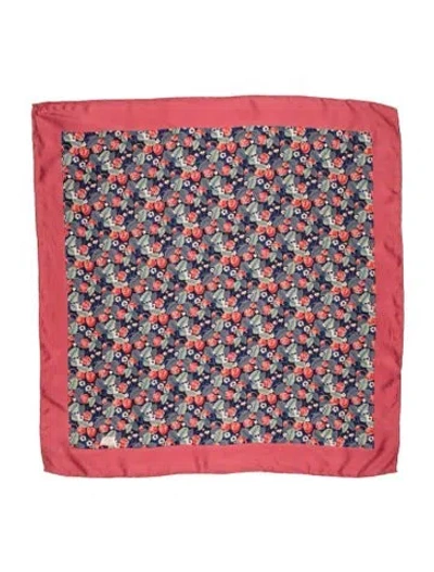 Pre-owned Liberty Of London Silk Floral Print Scarf In Pink