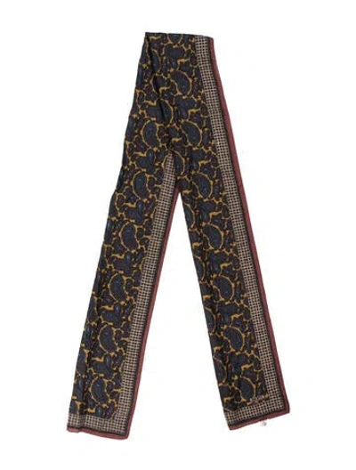Pre-owned Liberty Of London Silk Printed Scarf In Blue