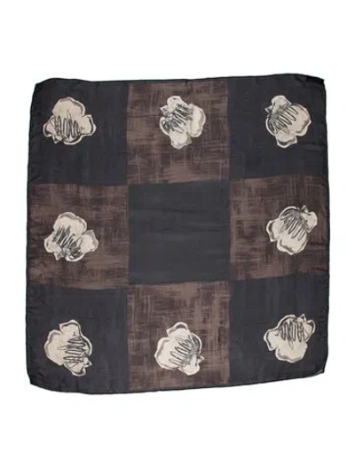 Pre-owned Liberty Of London Silk Printed Scarf In Brown