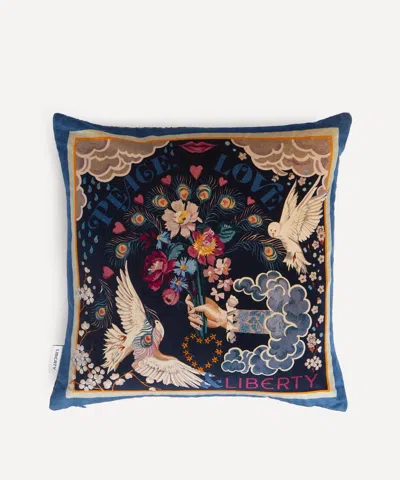 Liberty Peace Love &  Velvet Cushion