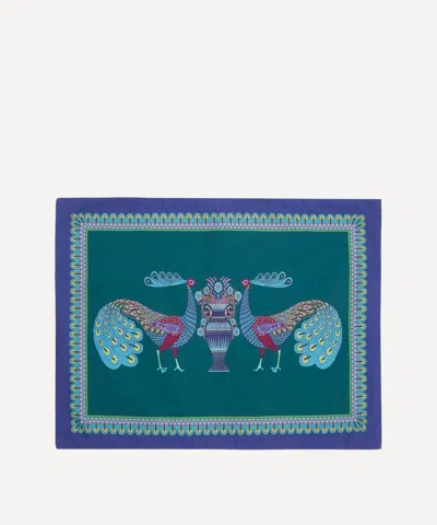Liberty Peacock Garden 35x50cm Placemat In Green