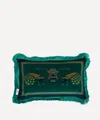 Liberty Peacock Garden Rectangular Velvet Cushion