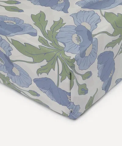 Liberty Poppy Butterfield Cotton Sateen Double Fitted Sheet