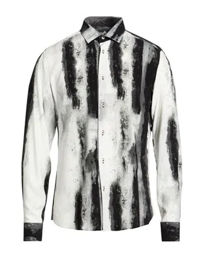 Liberty Rose Man Shirt Black Size 16 ½ Viscose In Blue