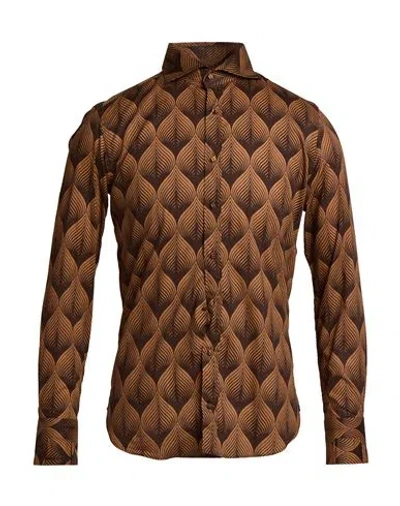 Liberty Rose Man Shirt Brown Size 15 ½ Cotton