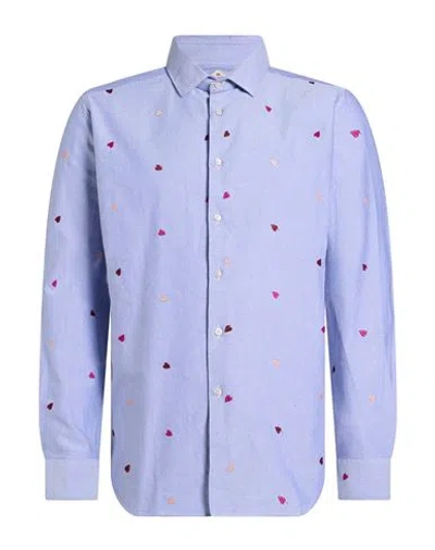 Liberty Rose Man Shirt Sky Blue Size 17 ½ Cotton