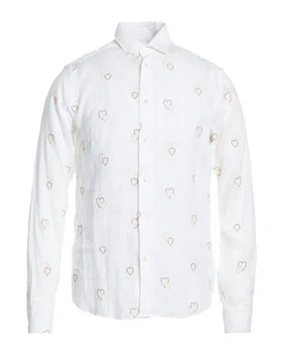 Liberty Rose Man Shirt White Size 16 ½ Linen In Multi