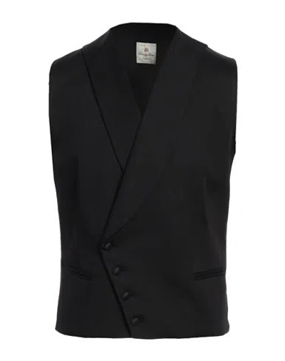 Liberty Rose Man Tailored Vest Black Size 40 Wool