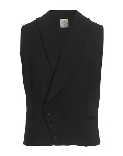 Liberty Rose Man Tailored Vest Black Size 44 Cotton, Linen