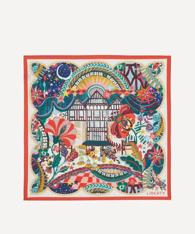 Liberty Stage Silk Scarf 45 In Metallic