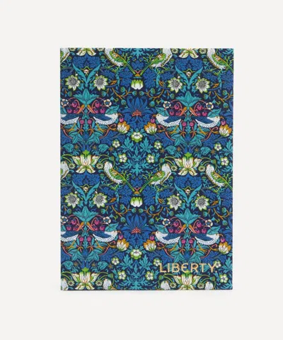 LIBERTY LIBERTY STRAWBERRY THIEF PRINT COTTON A5 LINED NOTEBOOK