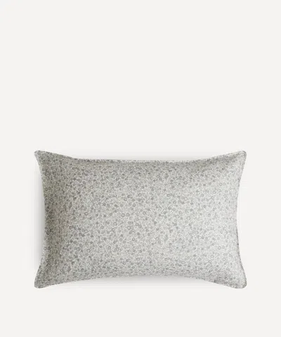 Liberty Wiltshire Blossom Linen Standard Pillowcase In Mid Grey