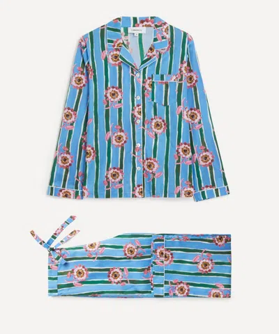 Liberty Women's Beau Tana Lawn Cotton Pyjama Set In Blue