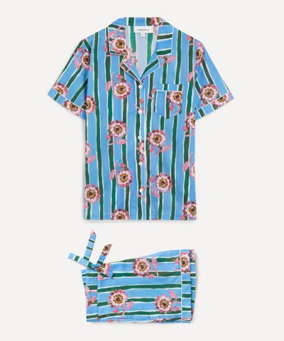 Liberty Women's Beau Tana Lawn Cotton Short Pyjama Set In Blue