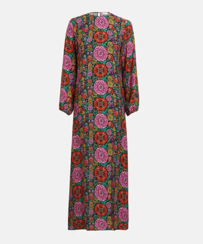 LIBERTY LIBERTY WOMEN'S BEGONIA GARDEN SOFT COLUMN MAXI DRESS