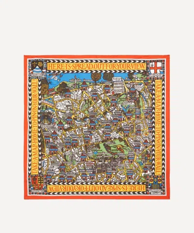 Liberty Women's Big Smoke Silk Twill Scarf (45x45cm)