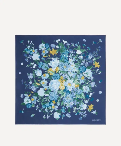Liberty Women's Bouquet Carnival Silk Scarf 70 In Blue