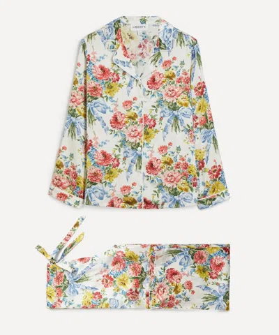 Liberty Women's Bow Bouquet Silk-satin Pyjama Set In Multi