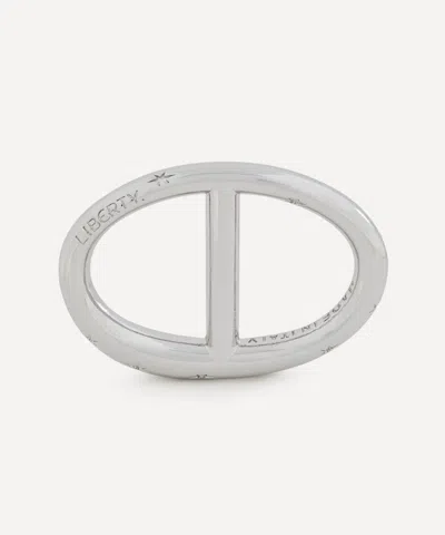 Liberty Women's Buckle Scarf Ring In Silver