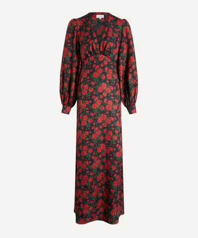 Liberty Women's Carine Rose Silk Jacquard Soiree Dress In Red
