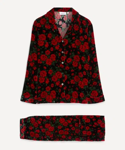 Liberty Women's Carline Meadow Velvet Relaxed Set In Red