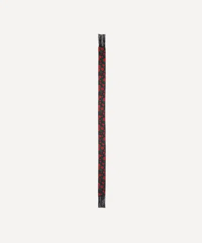 Liberty Women's Carline Rose 8x160 Skinny Silk Jacquard Scarf In Brown