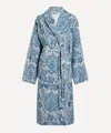 Liberty Women's Charlton Cotton Bath Robe In Blue