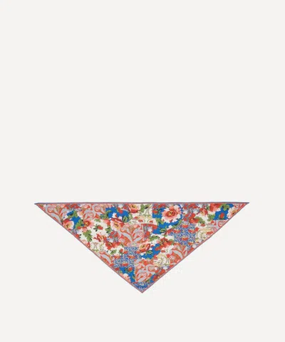 Liberty Women's Dandy Patchwork Triangle 100x140 Silk Scarf In Multi