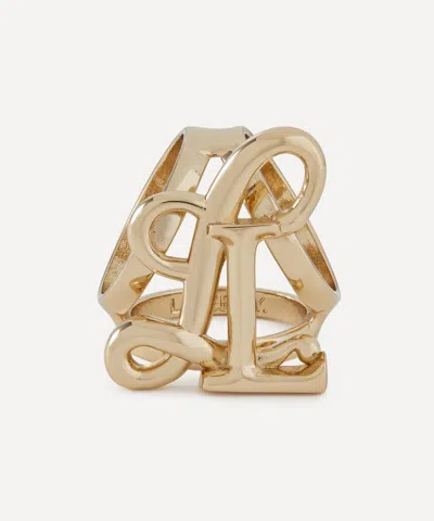 Liberty Women's Double L Scarf Ring In Gold