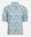 Liberty Women's Dreams Of Summer Puff-sleeve Shirt In Blue