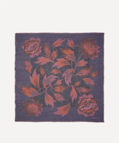 Liberty Women's Eva Belle Wool-silk Scarf 140 In Blue