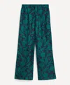 Liberty Women's Ezra Venus Silk Palazzo Trousers In Green