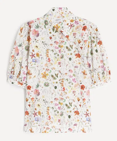 Liberty Women's Floral Eve Puff-sleeve Shirt In White