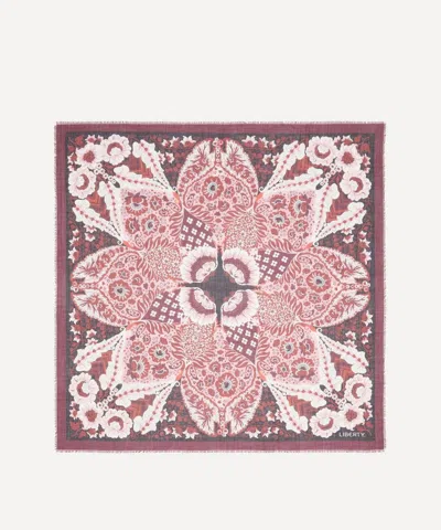Liberty Women's Freyja Paisley Cashmere Scarf 140 In Burgundy