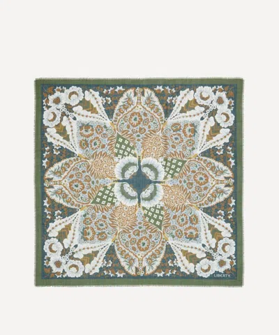 Liberty Women's Freyja Paisley Cashmere Scarf 140 In Green