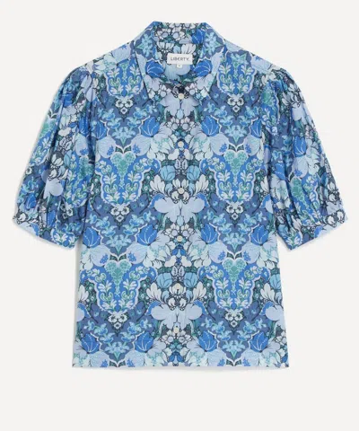 Liberty Women's Glastonbury Puff-sleeve Shirt In Blue