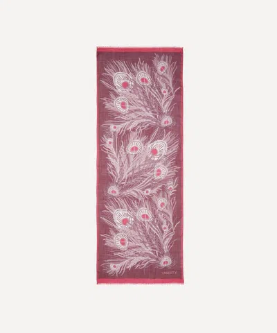 Liberty Women's Hera Bouquet 70x190 Wool-silk Scarf In Burgundy