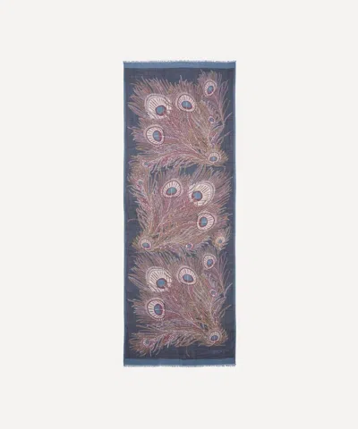 Liberty Women's Hera Bouquet 70x190 Wool-silk Scarf In Blue