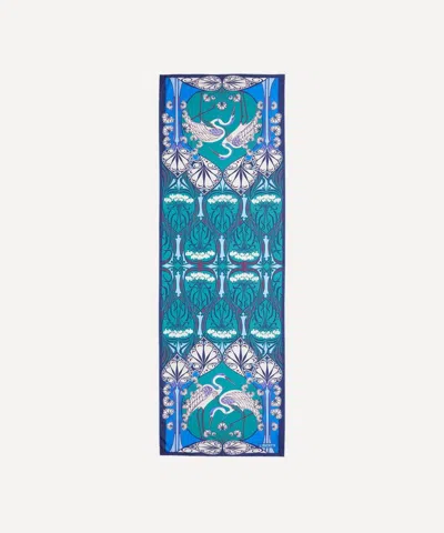Liberty Women's Heron 70x200 Silk Scarf In Green