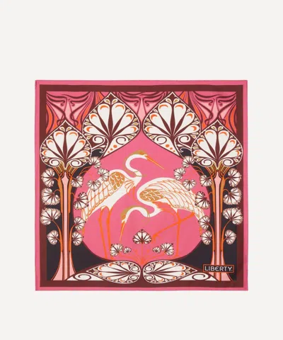 Liberty Women's Heron Silk Scarf 45 In Pink