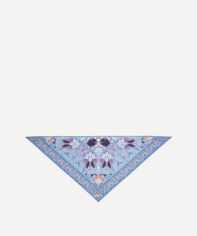Liberty Women's Ianthe Triangle 100x140 Silk Scarf In Purple