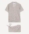 Liberty Women's Jasvinder Tana Lawn Cotton Short Pyjama Set In Neutral